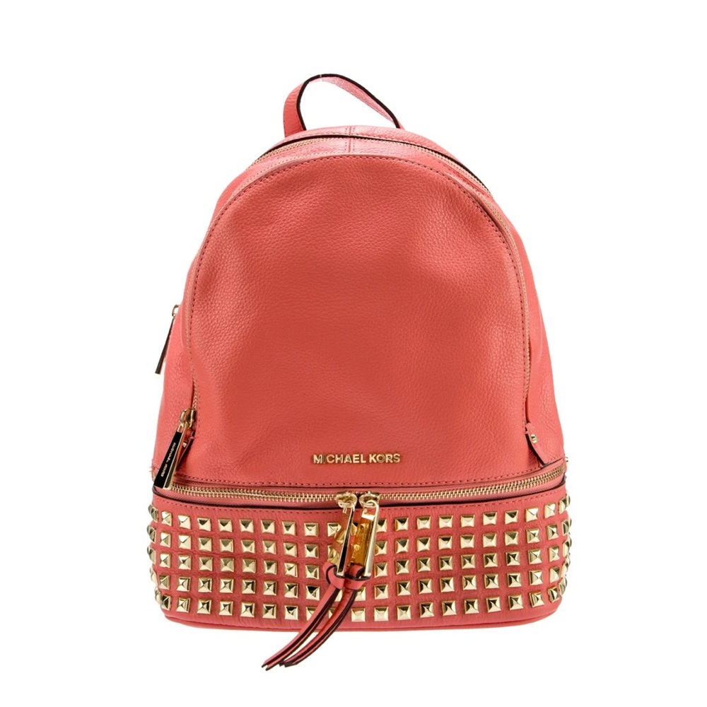 Michael Kors Pink Leather Studded Backpack